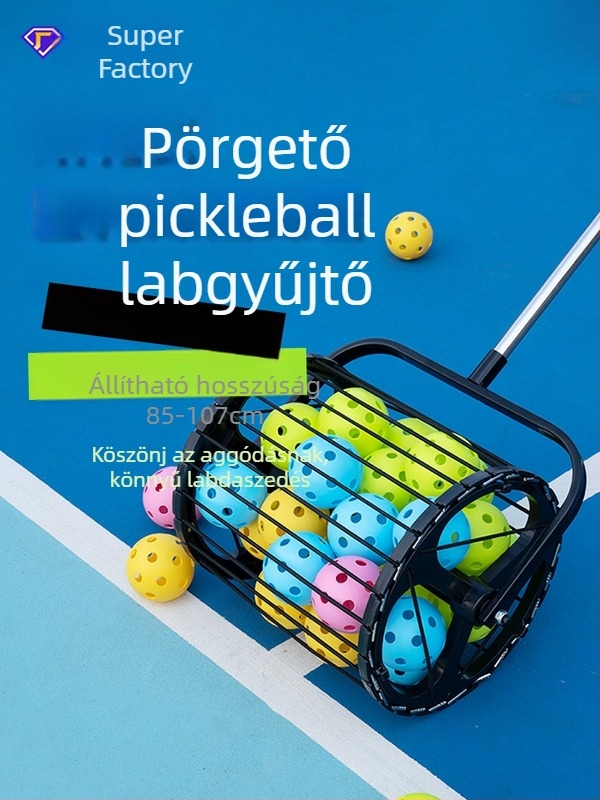 Asztaliteniszlabdák gyűjtőgépe, hordozható, automata, többlabdás tréner (rozsdamentes acél)