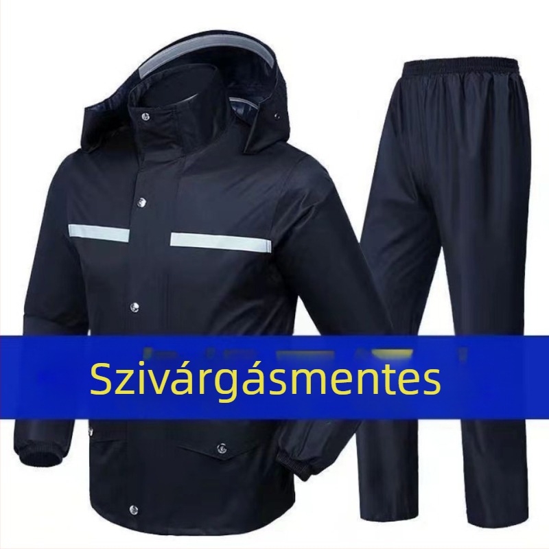 Esőponcho túrázáshoz, Oxford anyag, PVC vízálló réteg, felnőtt, modell 036