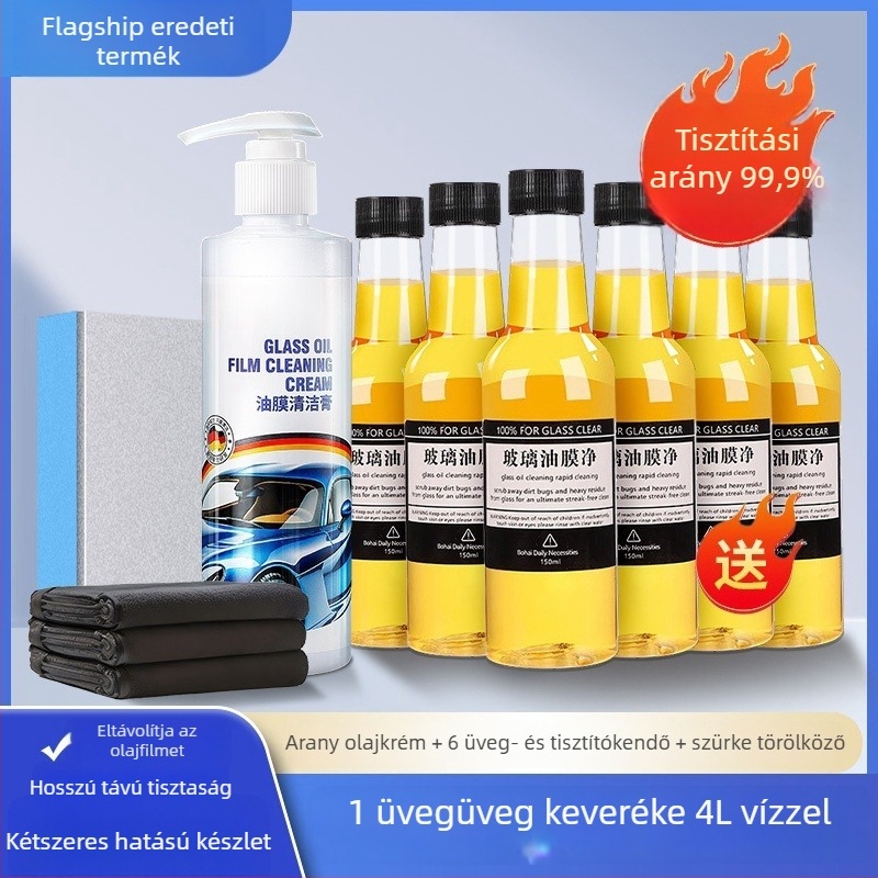 Autó első szélvédőjének olajfilm-tisztítója, esőálló habos tisztító, modell HCG-08