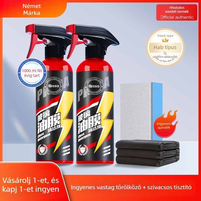 Autó első szélvédőjének olajfilm-tisztítója, esőálló habos tisztító, modell HCG-08