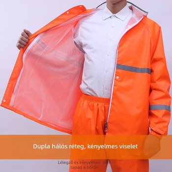Felnőtt esőkabát és esőnadrág készlet, felosztott dizájn, modern minimalist stílus • Oxford szövet • PVC vízálló réteg • logó nyomtatás • testreszabás elérhető