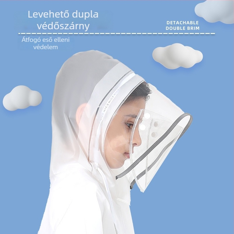 Hosszú EVA esőponcsó gyerekeknek, vízálló, iskolásoknak, logóval testreszabható