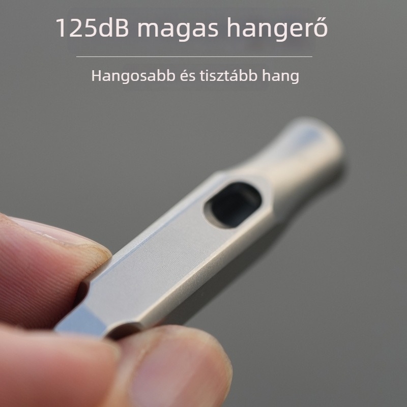 Szabadban használható túlélő síp — tiszta titán test, antibakteriális és penészálló, nagyon hangos hegymászáshoz