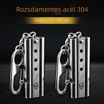 Fém túlélő síp szabadtéri használatra – magas hangú vészjelző eszköz