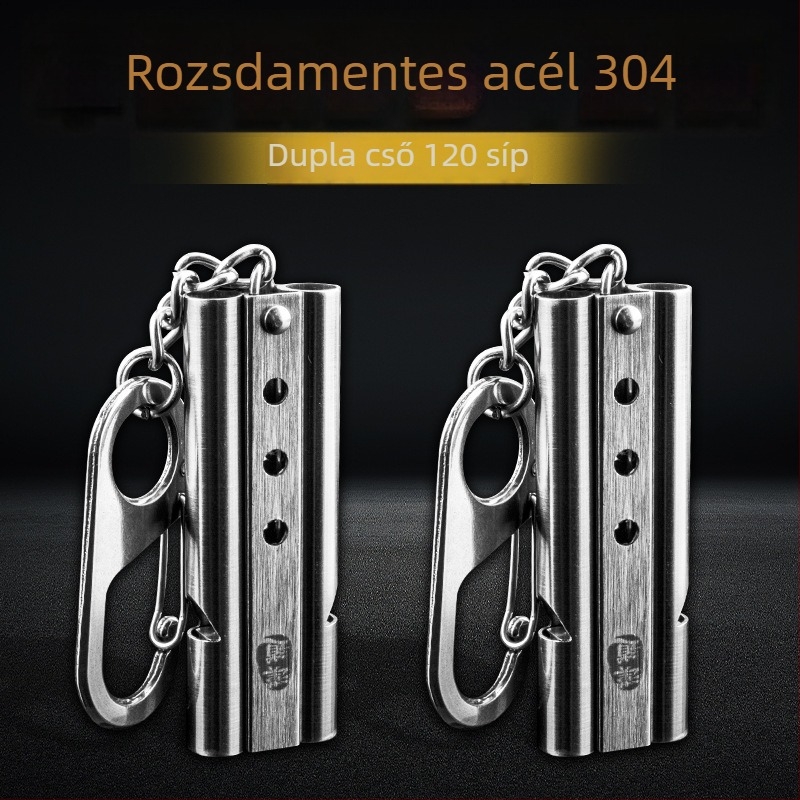 Fém túlélő síp szabadtéri használatra – magas hangú vészjelző eszköz