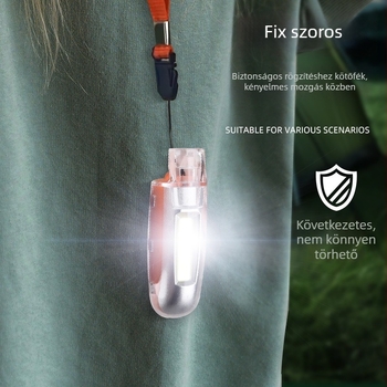 Kulcstartóval ellátott zseblámpa síppal és nyakpánttal – kültéri sportokhoz többfunkciós világítás