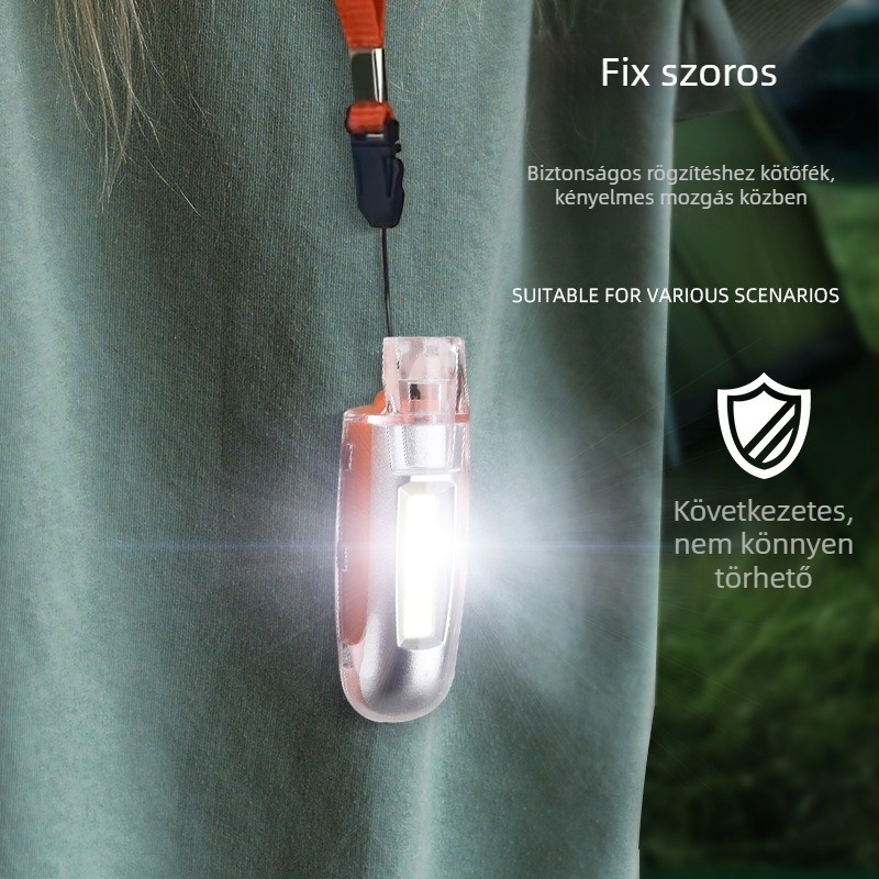 Kulcstartóval ellátott zseblámpa síppal és nyakpánttal – kültéri sportokhoz többfunkciós világítás