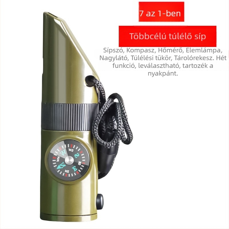 Saint Wolf kültéri síp, ABS műanyag, 7 az 1-ben modell, Zhejiang eredet