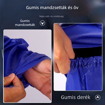 PVC esőkabát kapucnival, vastag vízálló, szállításra és munkahelyi higiénés feladatokhoz