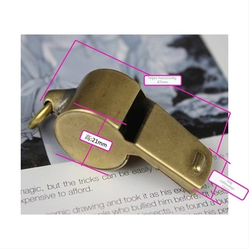 Réz síp 6-formájú kivitel, bíróknak és edzőknek, kültéri használatra, testreszabható logó, márka Aili