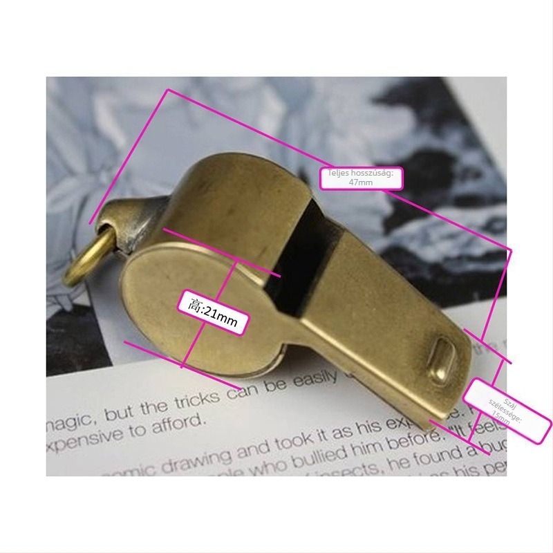 Réz síp 6-formájú kivitel, bíróknak és edzőknek, kültéri használatra, testreszabható logó, márka Aili