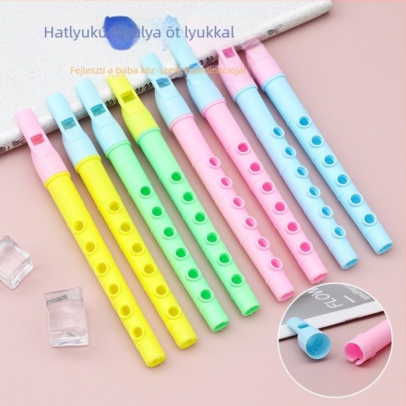 Gyerekeknek készült műanyag fuvola, oktatási zenei hangszer óvodába; üzleti ajándék és reklám ajándék; szellemi tulajdon joga nélkül