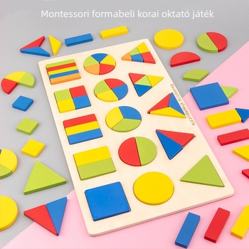 Fa háromdimenziós puzzle tábla gyerekeknek (Anyag: fa; Kategória: háromdimenziós panel; Életkor: 0–2 év; Testreszabás: Logó; Csomagolás: műanyag)