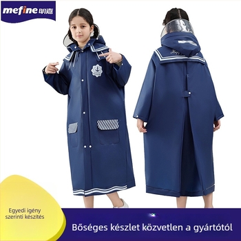 Gyerek EVA esőkabát poncsó cipzárral, katonai stílus, anyagvastagság 0,15 mm