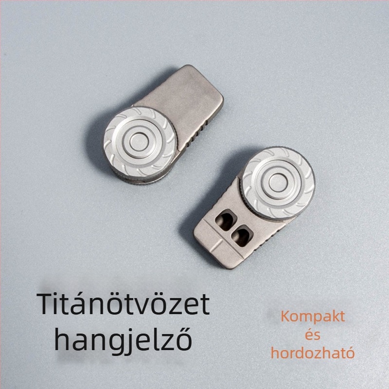 Titánium ötvözetű kültéri túlélő síp, kettős lyukkal, hangos, hordozható kulcstartó, modell 200/300