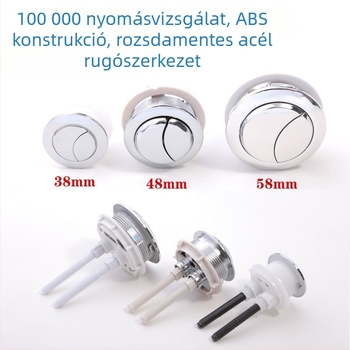 Duál öblítéses WC-tartály gomb, ABS anyag, modern minimalist dizájn