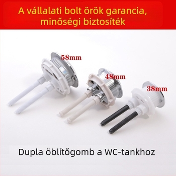 Duál öblítéses WC-tartály gomb, ABS anyag, modern minimalist dizájn