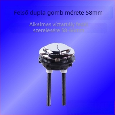 Duál öblítéses WC-tartály gomb, ABS anyag, modern minimalist dizájn