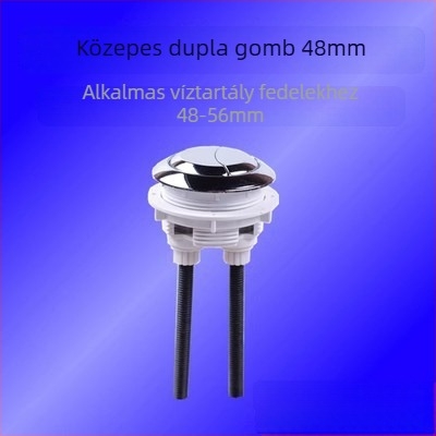 Duál öblítéses WC-tartály gomb, ABS anyag, modern minimalist dizájn