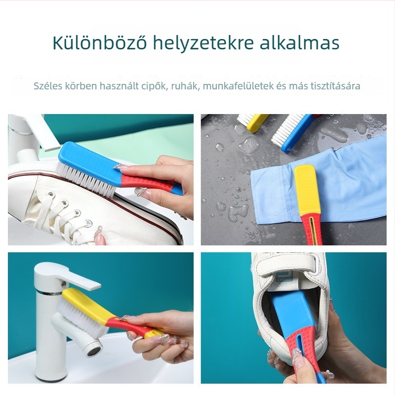 A cipőtisztító kefe puha műanyag sörtékkel, hosszú nyéllel, ruhák tisztítására, 400 darabos csomag, 50 g