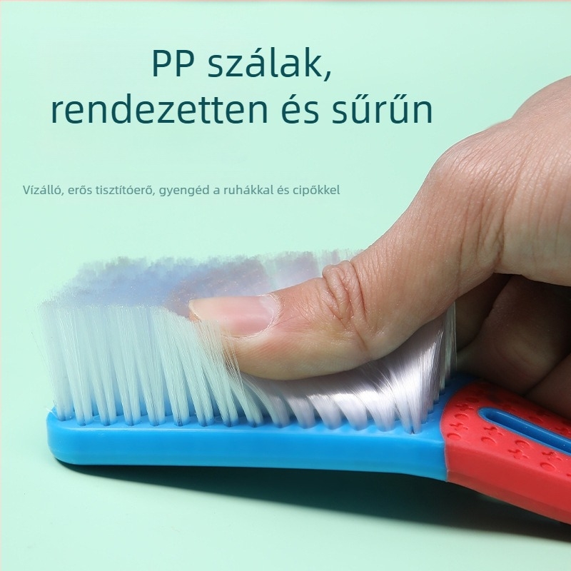 A cipőtisztító kefe puha műanyag sörtékkel, hosszú nyéllel, ruhák tisztítására, 400 darabos csomag, 50 g