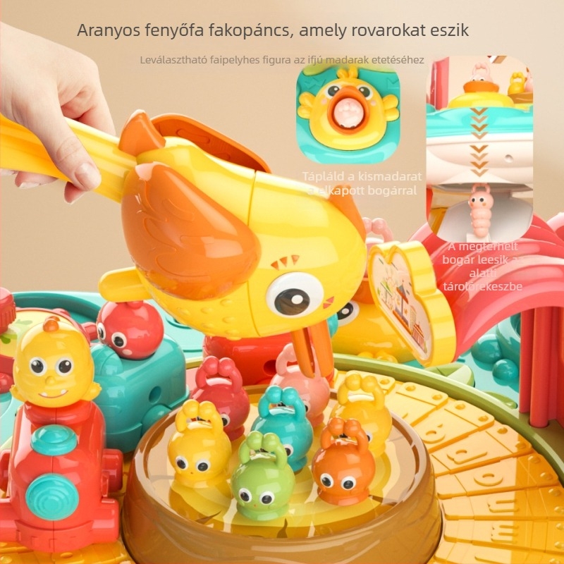 Little Back Bear Oktatív Játékasztal Zenével és Hanggal – Műanyagból, Elemről működik, 0–3 éveseknek