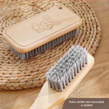 Ming Tong Cipőtisztító kefe tömörfa fogantyúval, gondozás és fertőtlenítés céljára, minimalist stílus