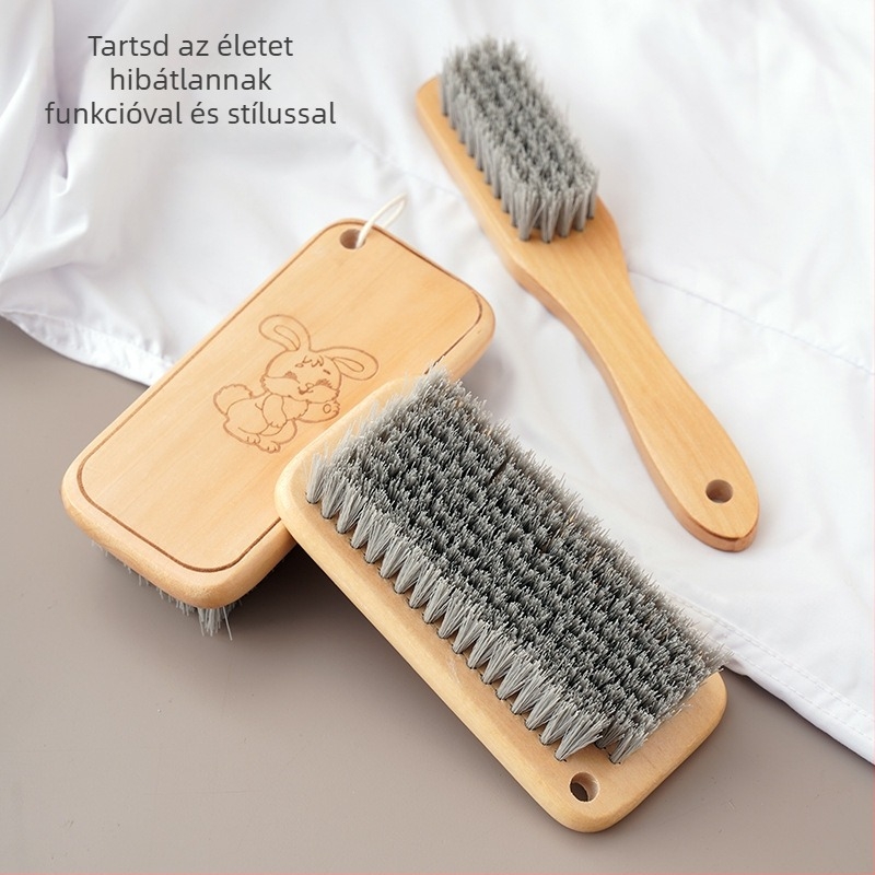 Ming Tong Cipőtisztító kefe tömörfa fogantyúval, gondozás és fertőtlenítés céljára, minimalist stílus