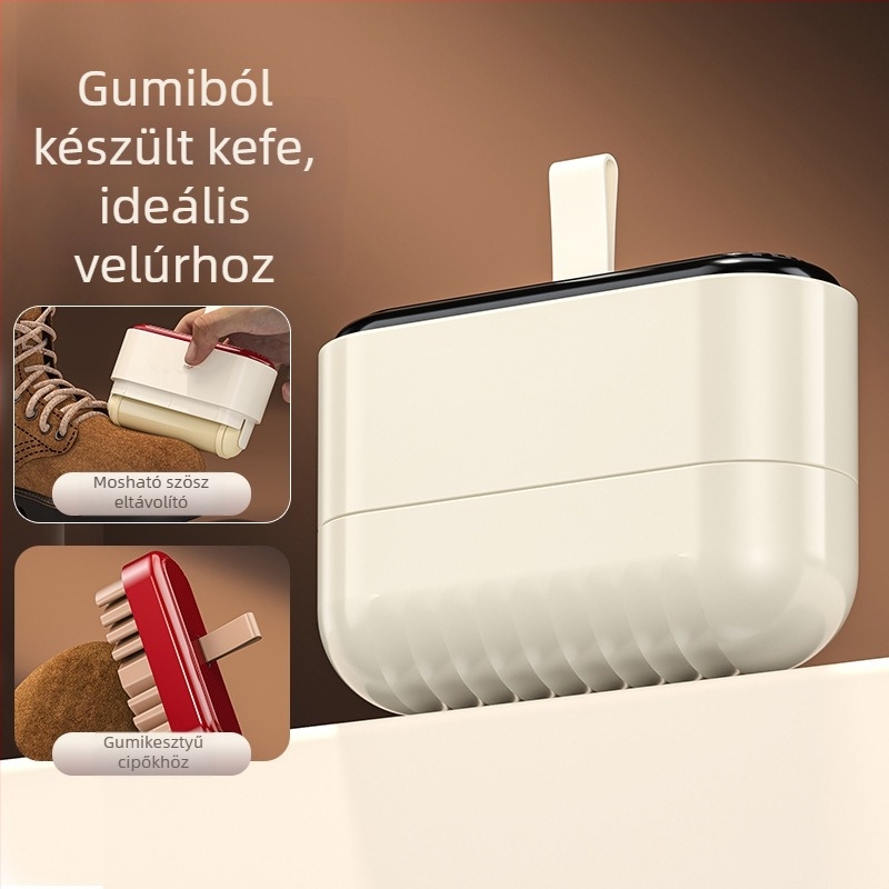 Velúr cipőtisztító ecset radírral – ápolás és tisztítás, kettős funkció