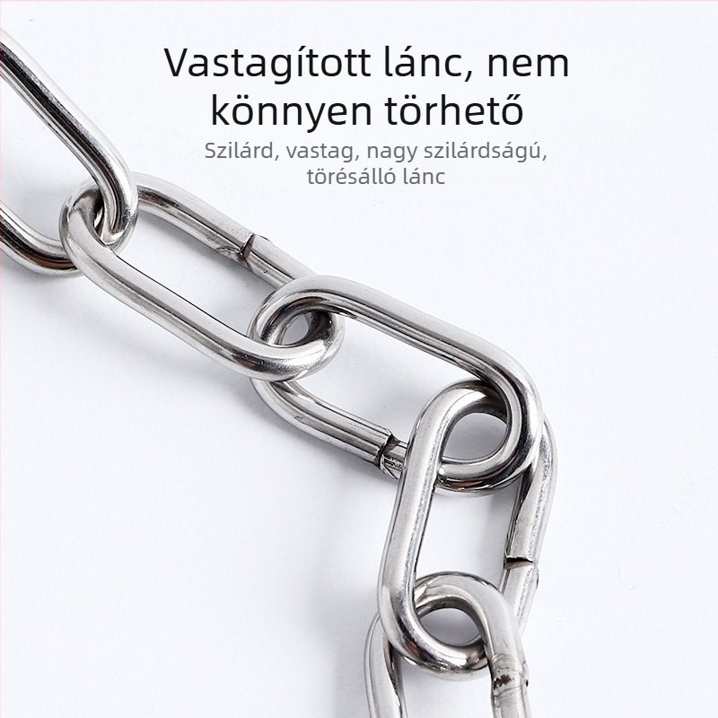 Rozsdamentes acél ajtólánc – antifurt, vastag, elektroplatált felület