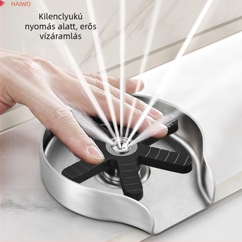 Automata magasnyomású pohármosó mosogatóhoz — rozsdamentes acél, HW-XBQ modell, névleges nyomás 1.6, 0–90°C, 20 mm bemenet-kimenet