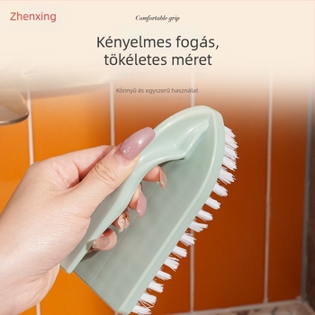 Cipőtisztító kefe műanyag huzalszálakkal, csúszásmentes fogantyú, modern minimalista kialakítás, multifunkcionális