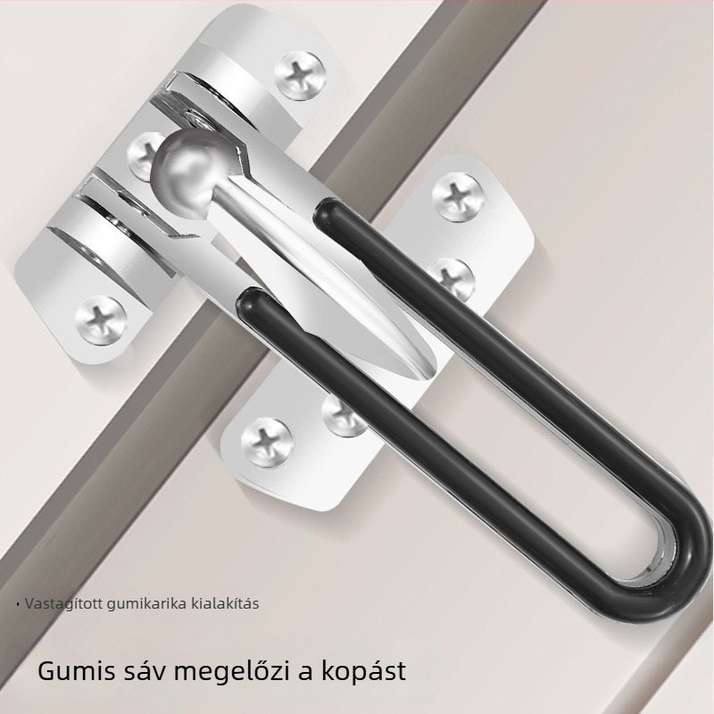 Biztonsági ajtócsat, modell 32, cink ötvözet, drótos felületkezelés, modern stílus