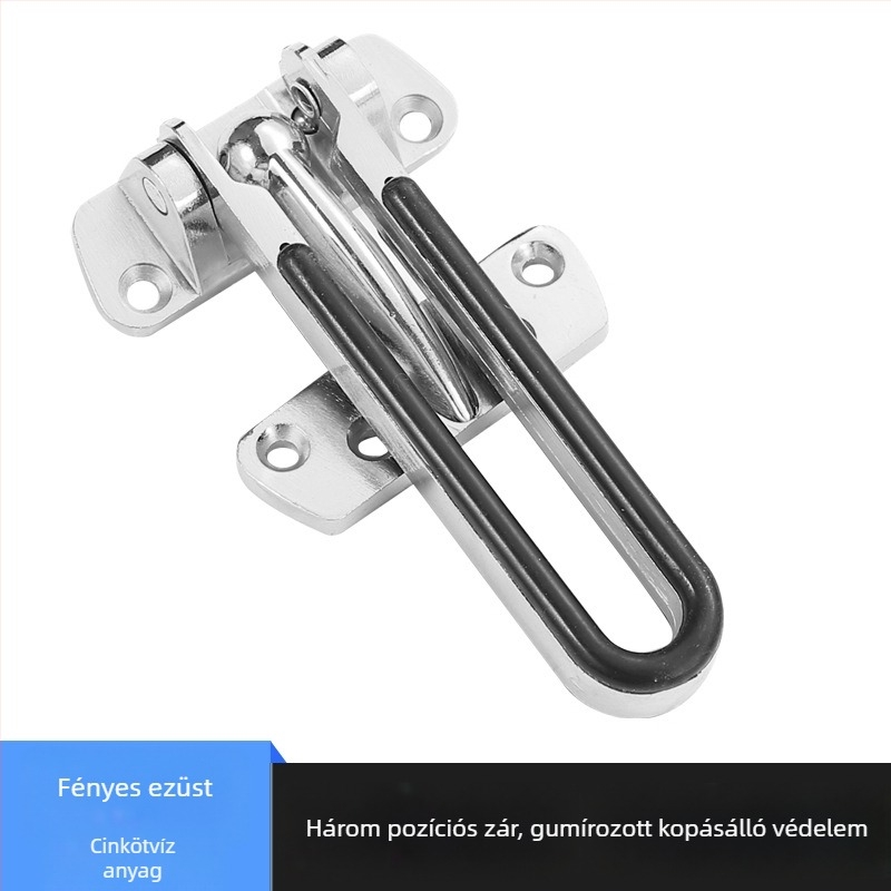 Biztonsági ajtócsat, modell 32, cink ötvözet, drótos felületkezelés, modern stílus