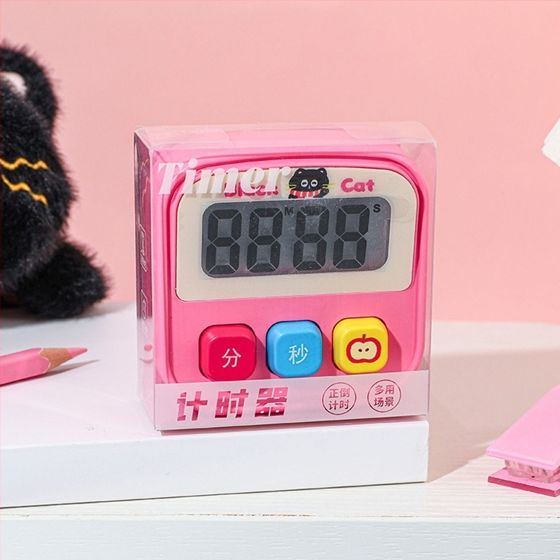 Konyhai időmérő - Elektronikus, akkumulátoros, négyzet alakú, numerikus kijelző