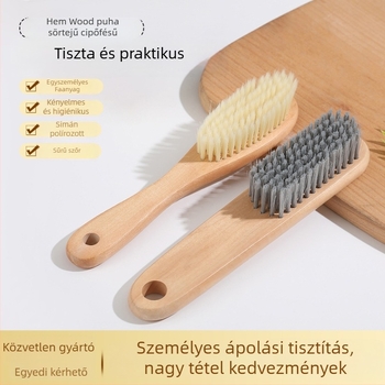 Cipőtisztító kefével - puha lófarok sörték a gyengéd cipőápoláshoz