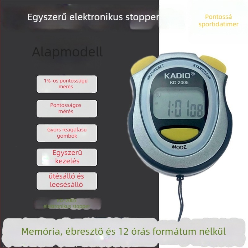 KD-2005 digitális stopper ugrókötélhez, futáshoz, kosárlabda-edzéshez és versenyekhez