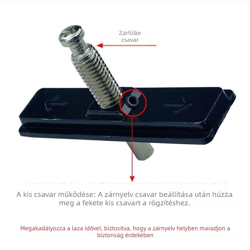 Pillangó zár ajtókhoz; rozsdamentes acél; felületén színezett cink bevonat; standard modell
