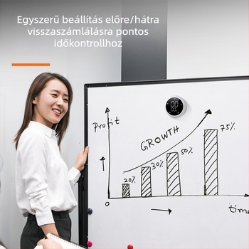 Deli LE200 Forgó elektronikus időzítő, LED kijelző, elemről működik, kerek műanyag ház
