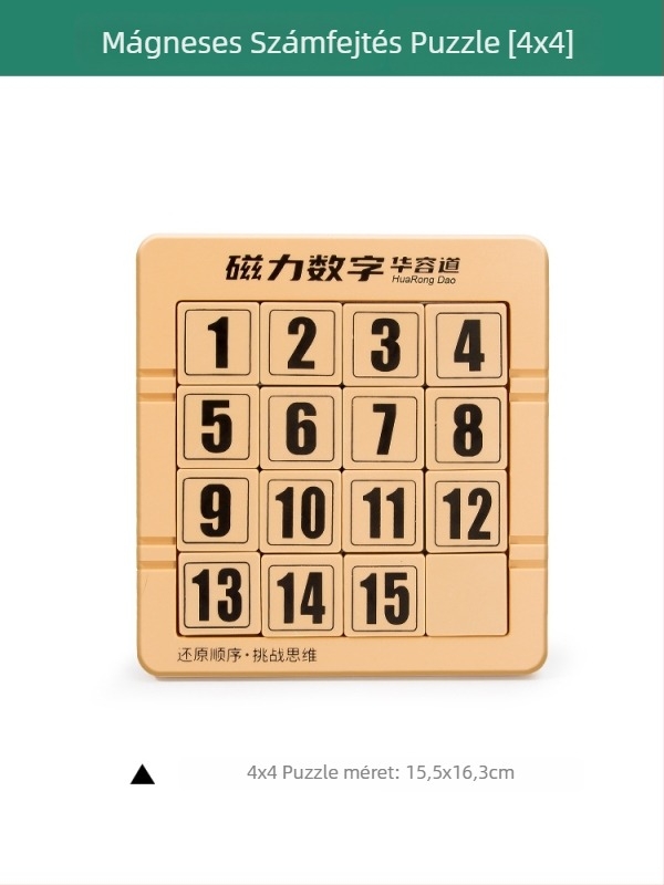 Mágneses Huarong Road toló puzzle – Three Kingdoms téma, műanyag, 7–14 éveseknek (színes doboz)