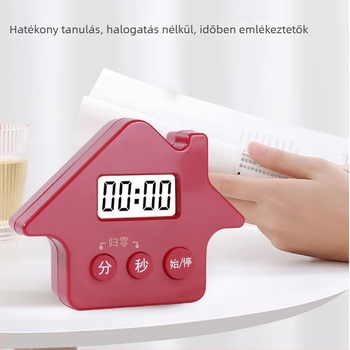 Ház alakú konyhai időmérő – digitális LCD, mágneses hátlap, 99:59 időzítő, elemmel működik