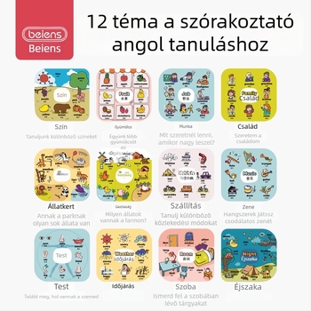 Beenshi kétnyelvű korai oktatási játék gyerekeknek: hangfelismerés, zene és hanghatások, érintésérzékelő, lítium-akkumulátor, 3C tanúsítvány