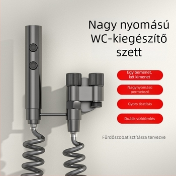 Toilet spray gun készlet, réztesttel, spirálisan csatlakozással, háztartási használatra (Üzemi nyomás 2; belső átmérő 4)