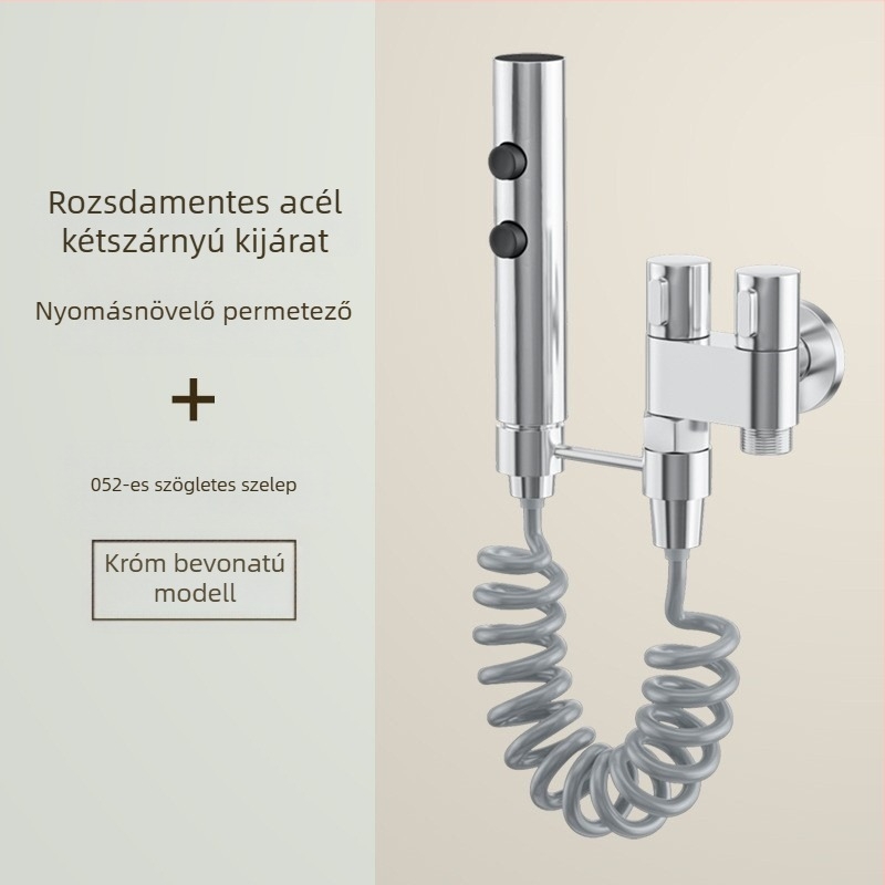 Toilet spray gun készlet, réztesttel, spirálisan csatlakozással, háztartási használatra (Üzemi nyomás 2; belső átmérő 4)