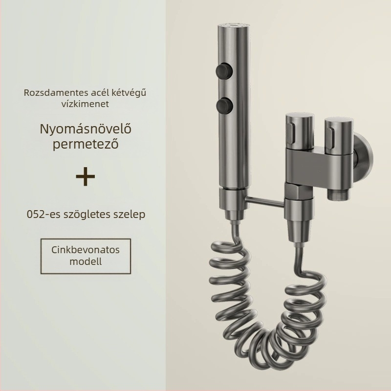 Toilet spray gun készlet, réztesttel, spirálisan csatlakozással, háztartási használatra (Üzemi nyomás 2; belső átmérő 4)