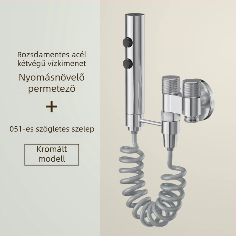 Toilet spray gun készlet, réztesttel, spirálisan csatlakozással, háztartási használatra (Üzemi nyomás 2; belső átmérő 4)