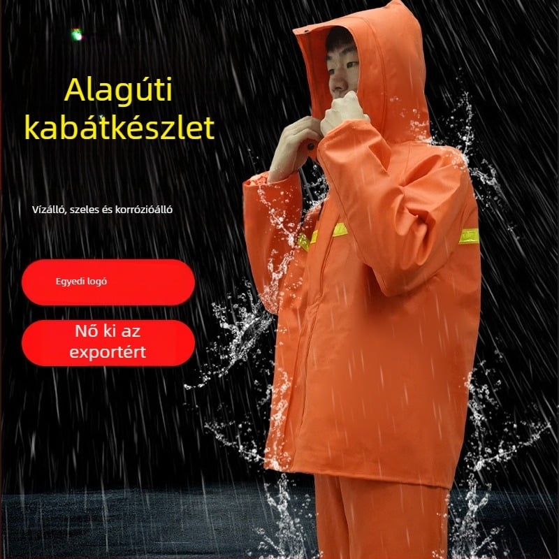 Esőponcho PVC, vízálló 0.55 mm anyag, professzionális vihar stílus, testreszabás elérhető, logó hozzáadható