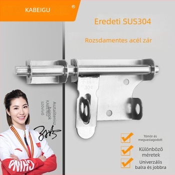 Ajtócsap, 304 rozsdamentes acélból, balra-jobbra univerzális, modell 080, típus A csap, polírozott felület