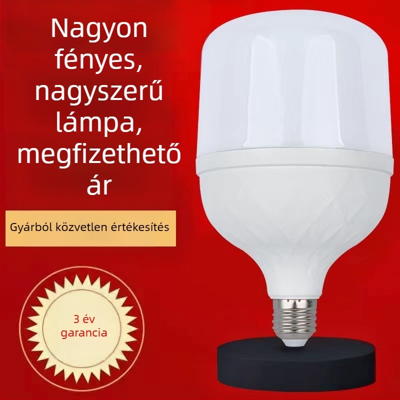 LED-lámpa E27 foglalattal, 220V, IP43 védelem, élettartam 100000 óra