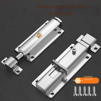 Automata rugós ajtózár - rozsdamentes acél, elektroplattolt felület, modell: Egyéb